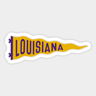 Retro Louisiana Pennant Sticker